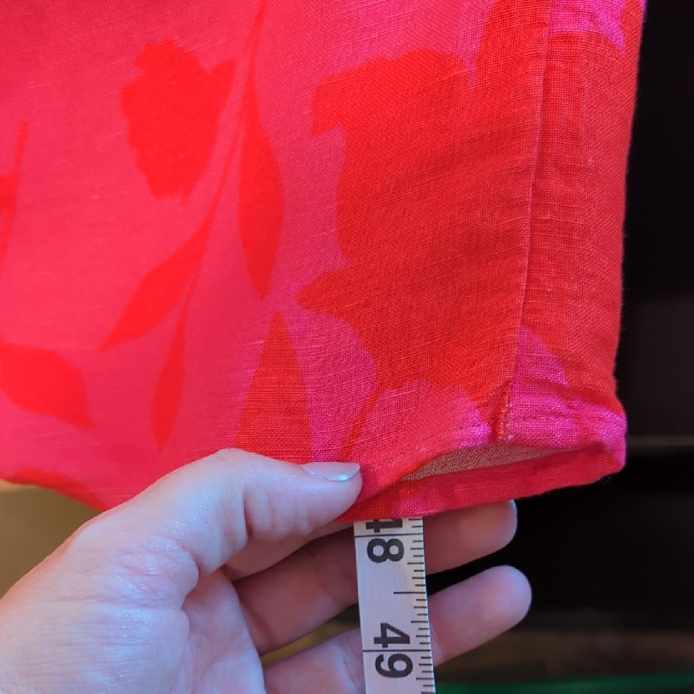 Kate Spade x Target Maxi Dress Classic Rose Linen Long Sleeve size Medium - Picture 11 of 11